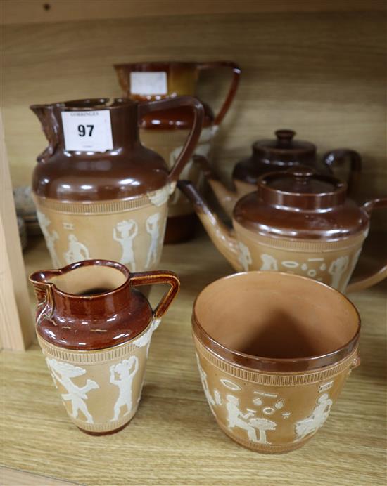 A group of Royal Doulton Egyptian stoneware